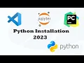 Python Installation 2023 How to install python on visual studio code Pycharm and Jyupter