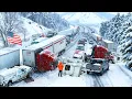 Winter Chaos in California Extreme Snowstorm Triggers Pileups on Interstate 80 at Donner Pass