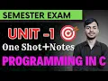 Programming in C Unit 1 One-Shot