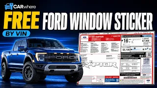 Free Ford Window Sticker Lookup by VIN Original Monroney Label