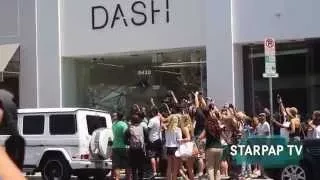 Khloe and Kourtney Kardashian at the DASH Store in LA