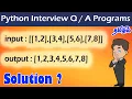 Python Interview Questions in Tamil Solve Python Programs Flatten The List