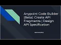 Anypoint Code Builder - Design API Specification