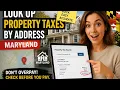 How to look up property taxes by address in Maryland