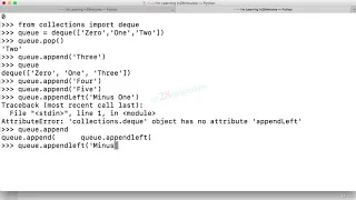 Learn Programming With Python 128-Tip 3-Collections Module-deque for Queue and Stack