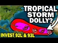 Tropical Storm Dolly Imminent Atlantic Caribbean Invest 92L 94L As Cape Verde Season Explodes