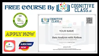 Free Course on Python For Data Science by Cognitive Class IBM Free Course Cognitive Class