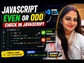 Check Even or Odd Number in JavaScript If Else Statement Explained in English and Hindi
