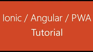 Chapter 1 - Creating Ionic Angular PWA Project Bas Academy