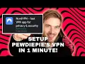 HOW TO SETUP PEWDIEPIE S VPN IN 1 MINUTE NORD VPN ANDROID VPN