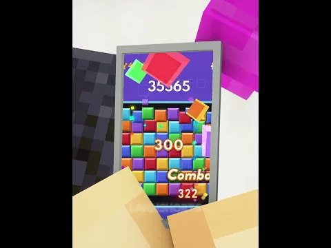 Minecraft: When The Line Is Long 🤣 #blockblast