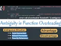 Ambiguity in Function Overloading Errors in Function Overloading Functions C Techie s Code