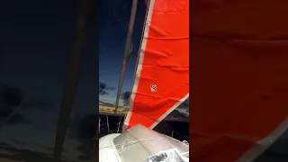 Storm Jib Deployed! #storm #sailing