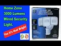 Homezone LED Security Light review from Costco on sale Very bright covers the whole yard