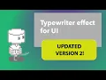 Unity Tutorial Quick Tip Typewriter Effect for UI Text and Text Mesh Pro - UPDATED
