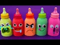 Download Lagu Learn 5 Colors Kinetic Sand in Baby Milk Bottle | Barbie Princess,Fruit Party,Juice,Surprise Eggs