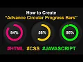 Advanced Circular Progress Bar with HTML CSS JavaScript Web Development Tutorial
