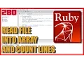 RUBY Read text file into array and count lines