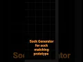 A short clip of early prototype sock generator for a sock matching game