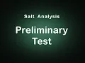 Salt Analysis Preliminary Tests Edunovus Online Smart Practicals