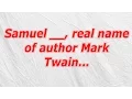 Samuel real name of author Mark Twain CodyCross Crossword Answer