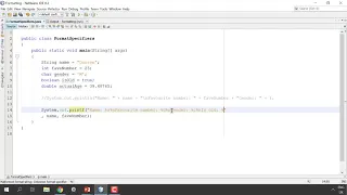 Format Strings Specifiers in Java Part Two