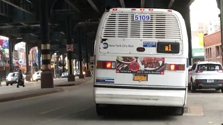MTA B1 B68 Bus Action Brighton Beach Avenue Ocean Parkway