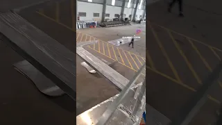 Tacking shell plate on a performance catamaran #welding #aluminiumfabrication #performanceboats