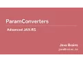 Advanced JAX-RS 08 - ParamConverters