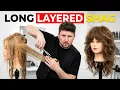 Cutting a Long Layered Shag Haircut from Start to Finish