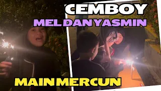 Download Layan Cemboy, Mel dan Yasmin main bunga api MP3