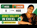 Hide Zero Values in Excel Make Cells Blank If the Value is 0 No Formula Change