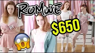 I SPENT 650 ON ROMWE OUTFITS HUGE HAUL AND TRY ON 2018