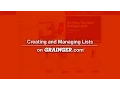 Creating and Managing Lists