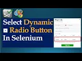How To Select Dynamic Radio Button In Selenium WebDriver Java