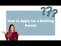 How to Apply for a Building Permit