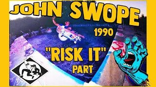 BACKYARD POOL LEGEND JOHN SWOPE RISK IT PART TR SANTA CRUZ SPEED WHEELS VIDEO 1990 SKATE HISTORY  BACKYARD POOL LEGEND JOHN SWOPE RISK IT PART TR SANTA CRUZ SPEED WHEELS VIDEO 1990 SKATE HISTORY