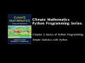 Climate Mathematics Chapter 2 Statistics with Python