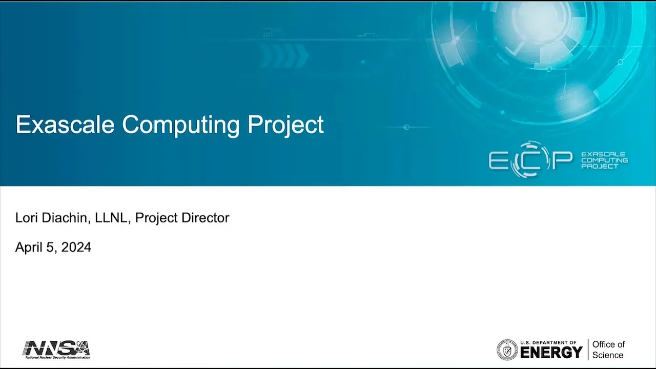 Lori Diachin, Exascale Computing Project Director, Speaking to ECP's Industry and Agency Council