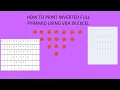 VBA code to print inverted full pyramid in excel