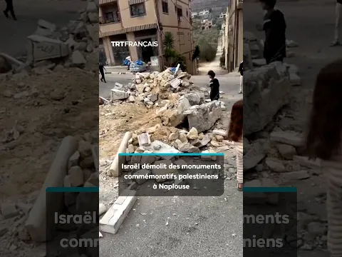 Israël démolit des monuments commémoratifs palestiniens à Naplouse
