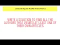 Leetcode SQL 50 Article Views I