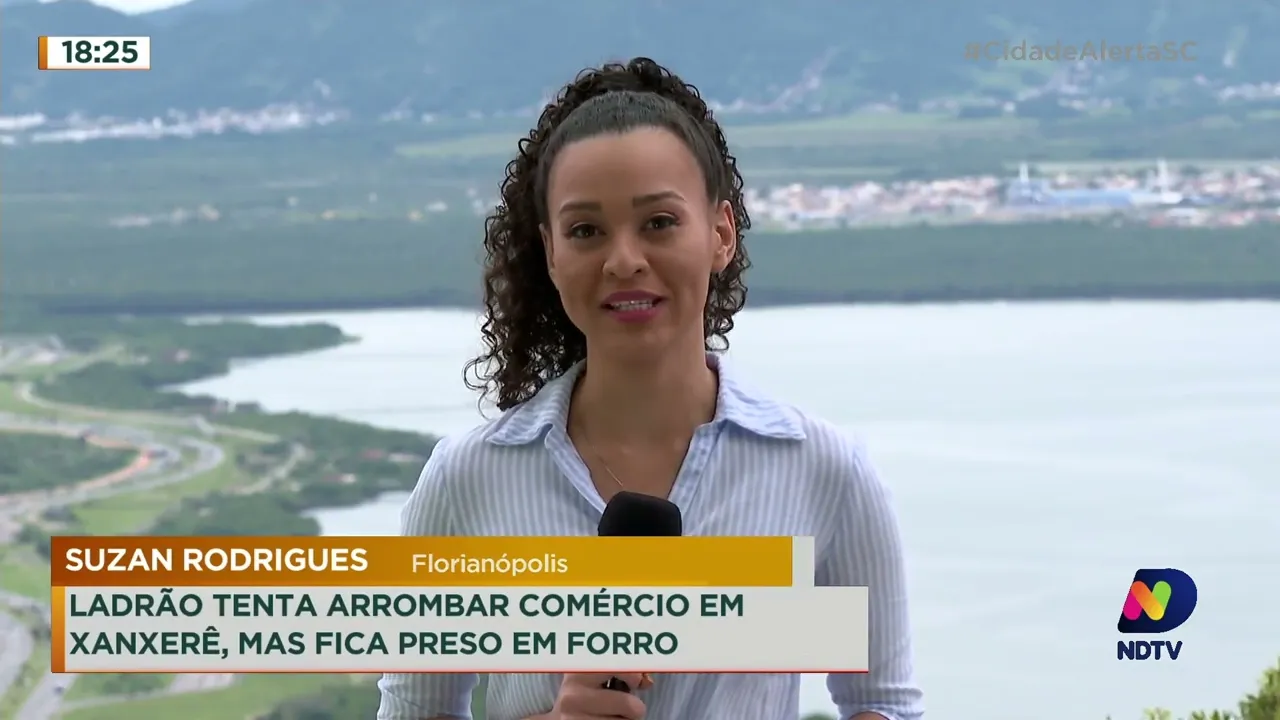 Ladrão tenta arrombar comércio em Xanxerê, mas fica preso em forro