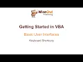 Excel VBA Online Course - 1 3 2 Keyboard Shortcuts