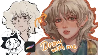 How To Draw Digital Art with Me (beginner friendly) •Procreate•
