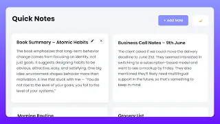 Build a Note Taking App with JavaScript Beginner Project