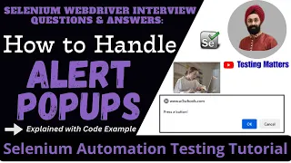Selenium Interview Questions Answers How to Handle Alert in Selenium WebDriver
