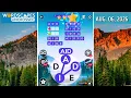 Wordscapes Uncrossed Daily Puzzle August 6 2026 gameplay Answers Solutions