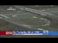 Overturned Tractor-Trailer On NJ Turnpike Snarling Traffic