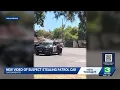 shows suspect stealing Sacramento police patrol car